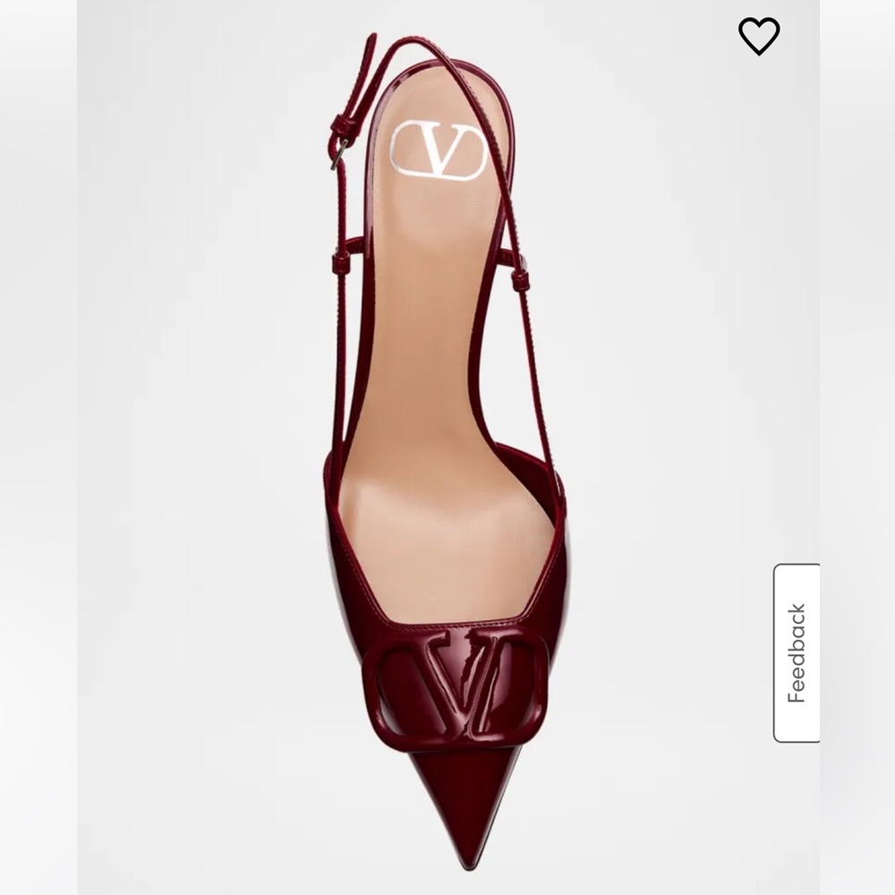 Valentino Garavani Burgundy Slingback Pumps